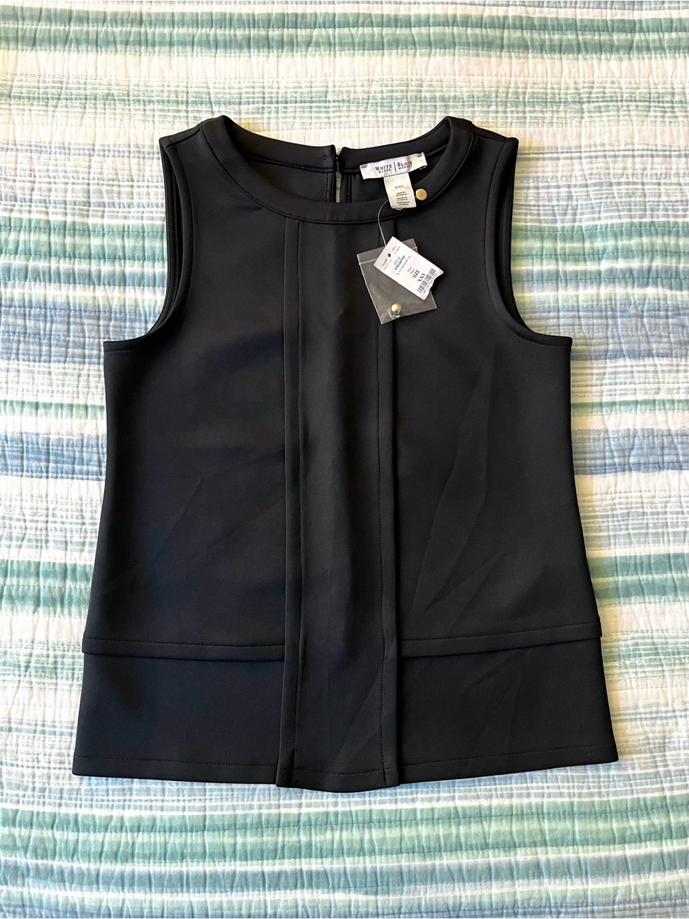 NWT WHBM Black Sleeveless Shell Top 10068